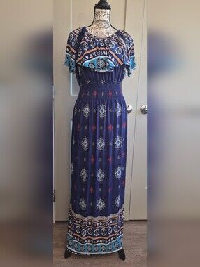 jon and anna maxi dresses Jon & Anna | Dresses | Jon Anna Contemporary Maroon Tropical Floral  Sleeveless Maxi Dress Xl Nwt